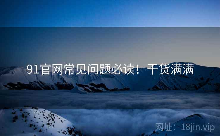 91官网常见问题必读！干货满满