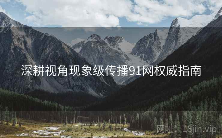 深耕视角现象级传播91网权威指南
