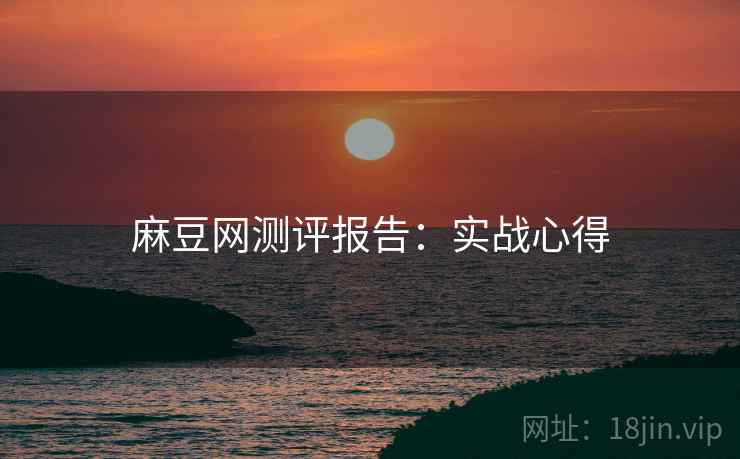 麻豆网测评报告：实战心得
