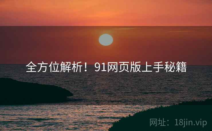 全方位解析！91网页版上手秘籍