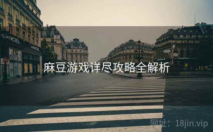 麻豆游戏详尽攻略全解析